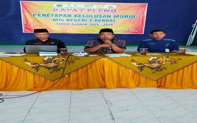Rapat Pleno Peneapan Kelulusan MTsN 2 Kendal